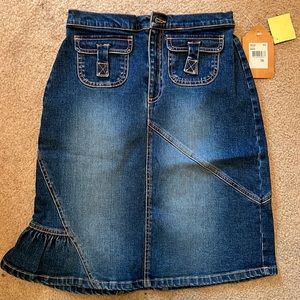 NWT KC Parker Denim Wash Skirt